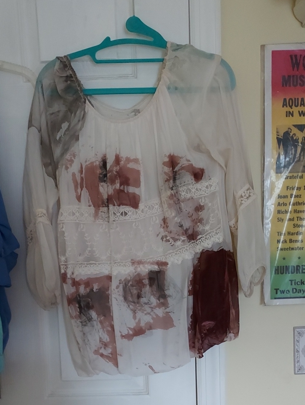 Womens Silk Top Sz M Made In Italy